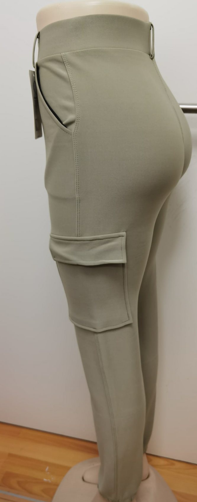 comfortbroek cargo licht kaki