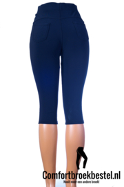 Comfortbroek capri donkerblauw