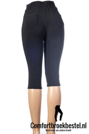 Comfortbroek capri zwart