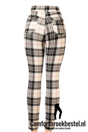 comfortbroek blok beige zwart r 216 -10
