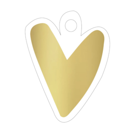 Cadeaulabel ‘hart’ goud