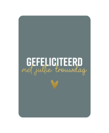 Kaart ‘Gefeliciteerd met jullie trouwdag’