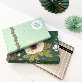 Cadeaupapier (30 cm) vintage groen