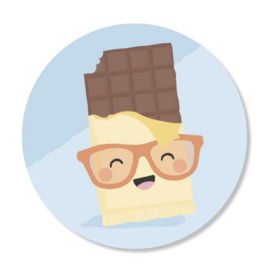 Sticker ‘Blije chocoladereep’ (5st)