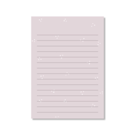 Notitieblokje ‘Lila stipjes’