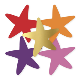 Sticker - Ster 5 kleuren (5st)