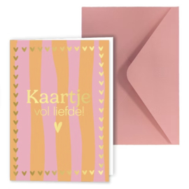 Kaart ‘Kaartje vol liefde!’ (dubbel met envelop)