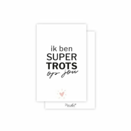 Minikaartje ‘Ik ben super trots op jou’