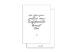Kaart ‘We wensen jullie een liefdevolle kerst toe’