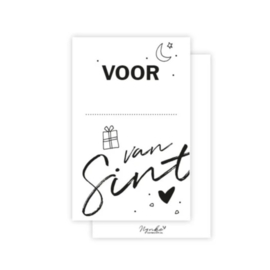 Minikaartje ‘Voor… van Sint’