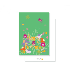 Kaart ‘Happy Birthday’ groen
