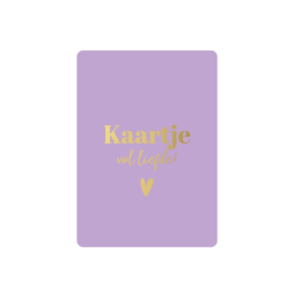 Minikaartje ‘Kaartje vol liefde’ lila (2)