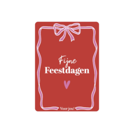 Minikaartje ‘Fijne feestdagen’