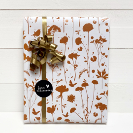 Cadeaupapier (50 cm) Botanisch roest