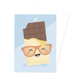 Cadeaulabel ‘Blije chocoladereep’