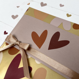 Cadeauzakje maat L - grote harten (5st)