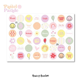 Stickervel cadeau - pastel