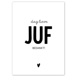 Kaart ‘Dag lieve juf bedankt!’