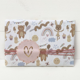 Cadeaupapier (50 cm) Meisjesprint