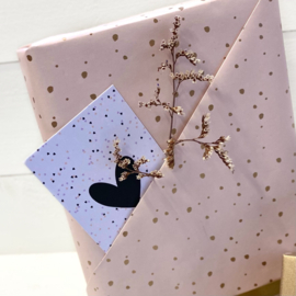 Cadeaupapier dots roze/mintgroen