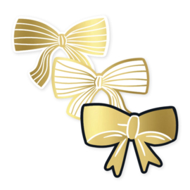 Sticker - Strik zwart/wit/goud