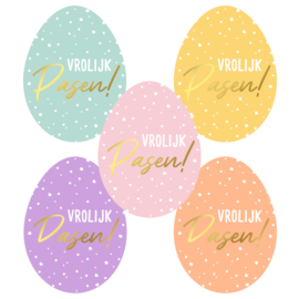 Sticker - Vrolijk Pasen (5st)