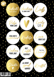 Stickervel goud
