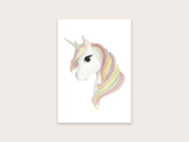 Kaart ‘Unicorn’ wit