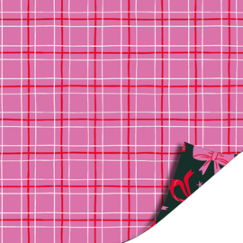Cadeaupapier (30cm) strikjes/ruitjes