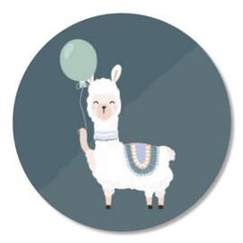 Sticker ‘Lama met ballon’ (5st)