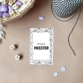 Minikaartje ‘Voor jou meester’