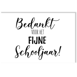 Minikaartje ‘Bedankt voor het fijne schooljaar’