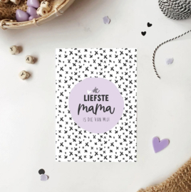 Kaart ‘De liefste mama’