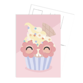 Kaart ‘Vrolijke cupcake’