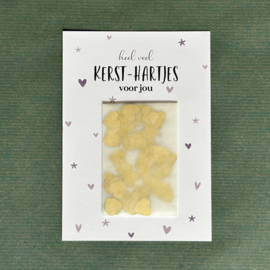 Kaart ‘Heel veel kerst-hartjes voor jou’
