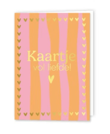 Kaart ‘Kaartje vol liefde!’ (dubbel met envelop)
