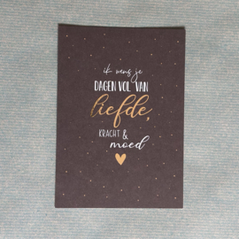 Kaart ‘Ik wens je dagen vol van liefde’