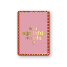 Minikaartje ‘Voor mijn liefste vriendin’