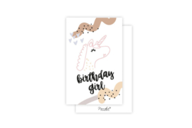 Minikaartje ‘Birthday girl’