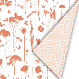 Cadeaupapier (50 cm) Botanisch roest