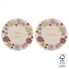 Sticker - Bloemen roze (5 st)