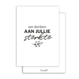 Kaart ‘We denken aan jullie sterkte’