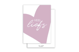 Kaart ‘Veel liefs’ lila