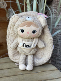 Metoo rugzak teddy bear (met naam) - Beige