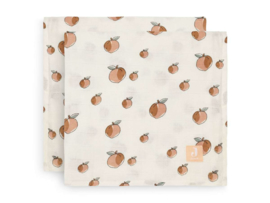 Jollein hydrofiele multidoek 115x115cm Peach 2-pack