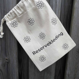 Reservekleding zakje - Madeliefjes 20x30cm