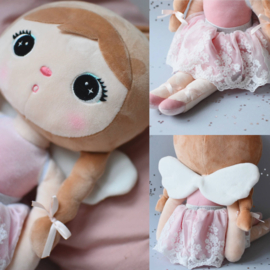 Metoo doll Angel (met naam) -   Roze/wit 48 cm