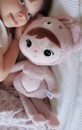 Metoo doll Bear (met naam) -  Roze 50 cm