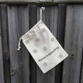 Reservekleding zakje - Madeliefjes 20x30cm