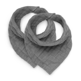 Jollein Bandana slab - Storm grey- 2 stuks